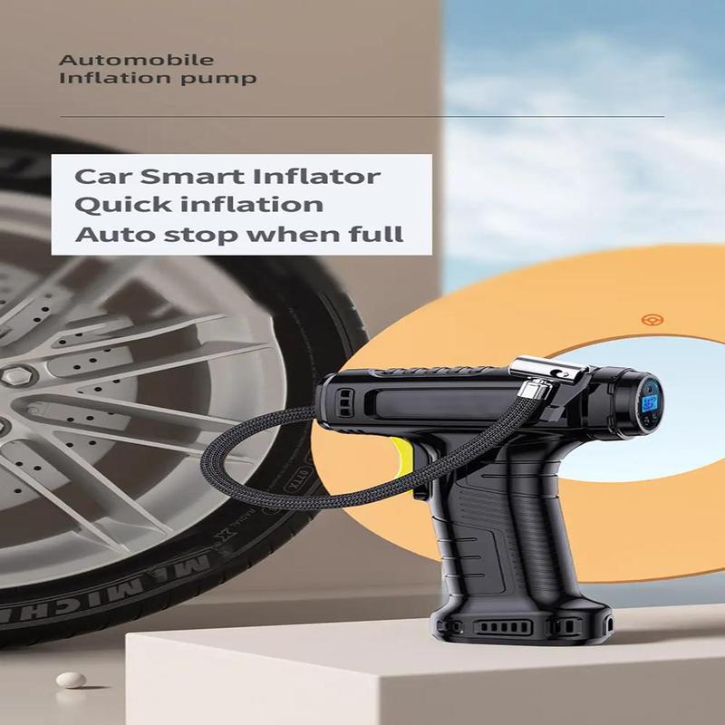 Product Introduction of Portable Car Wireless/Wired Tire Inflator, Digital Display Tire Inflator, Auto Tire inflation Air Pump for Birthday Gifts, Car Gadgets, Car Tyre Repair Tools, Car Accessories for Motorcycle, SUV, Truck, Car Accessories, Men's Tools Gadgets, Gift Set 9