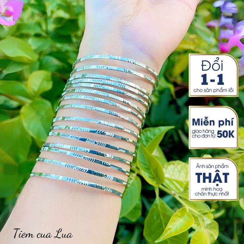 Vòng tay Ximen Sò Trắng 2 Ly 7 chiếc Titan Không khóa trắng không gỉ không kiêng nước bền màu trọn đời Phụ Kiện trang sức titan Trang sức ximen Phụ Kiện Đeo Tay