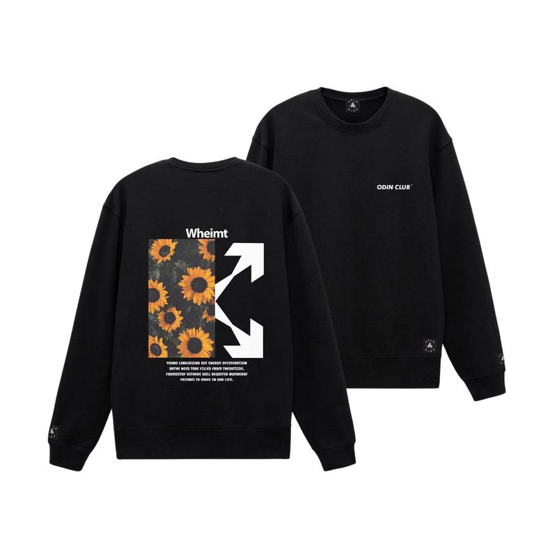 Áo Sweater Odin Sunflower ODIN CLUB, Áo nỉ dài tay form rộng nam nữ unisex