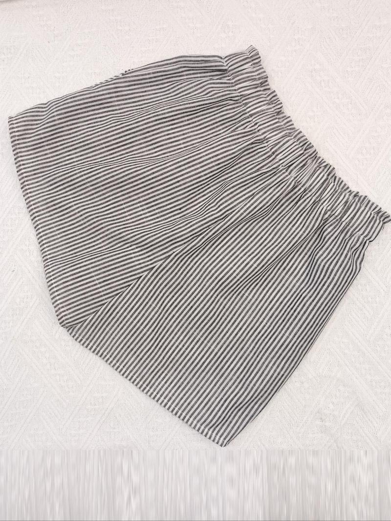 Product Introduction of Women's Striped Pattern Drawstring Waist Shorts, Casual Comfy Pocket Shorts for Summer, Fashion Women's Bottoms for Daily Wear 7