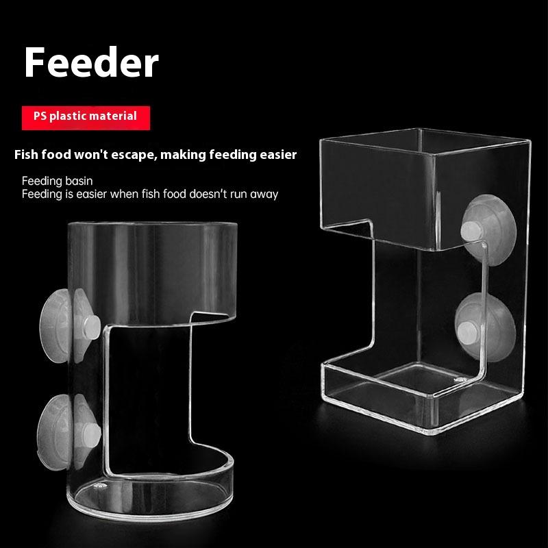 Fish tank feeder/acrylic small fixed-point feeding tube/sinking anti drift feeder/feeding ring/fish food anti drift feeder 2