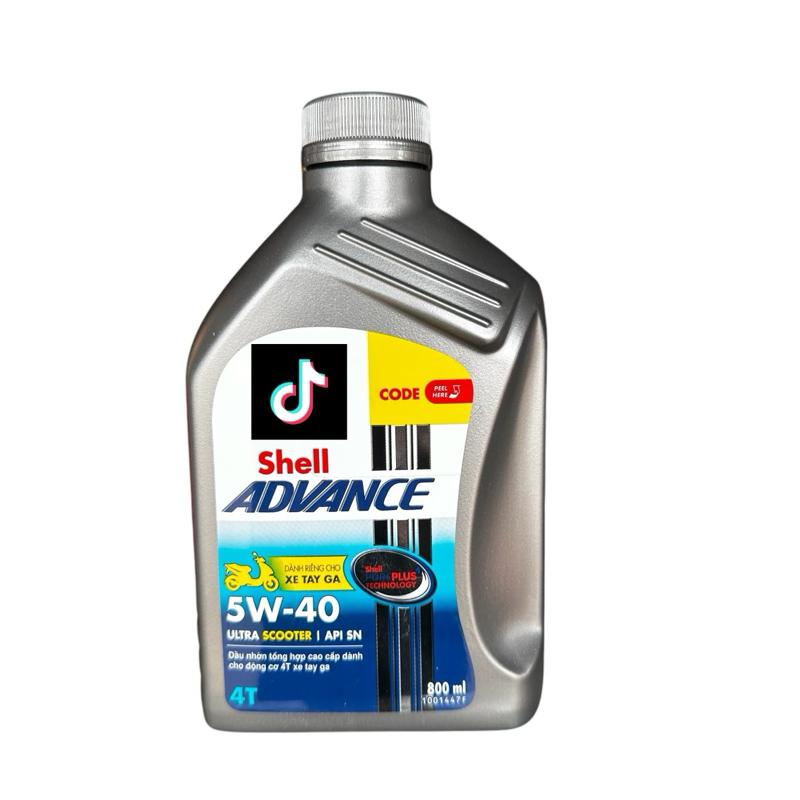 Dầu Nhớt xe TAY GA tổng hợp Shell Advance Ultra Scooter 0.8 lít ( 800ml ) chính hãng nhớt  shell