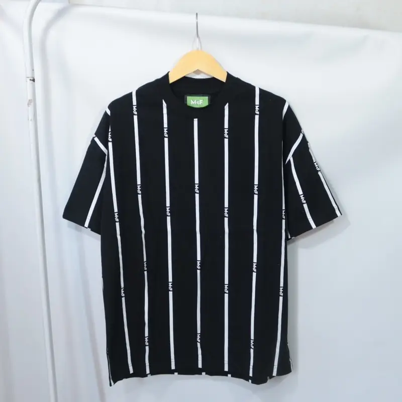 T-shirt Oversize Mcf Stripe Vert Hitam 0