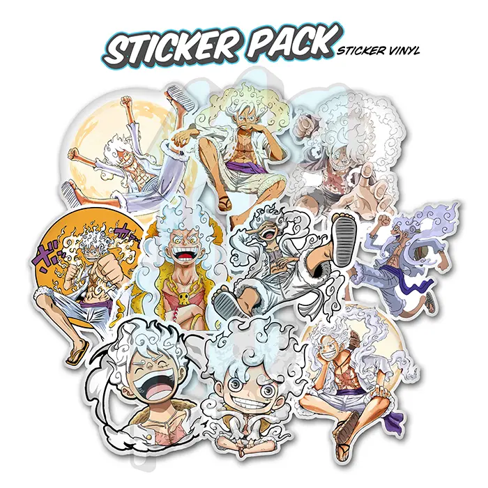 Sticker Pack Anime LUFFY GEAR 5 ONE PIECE | Vinyl 0