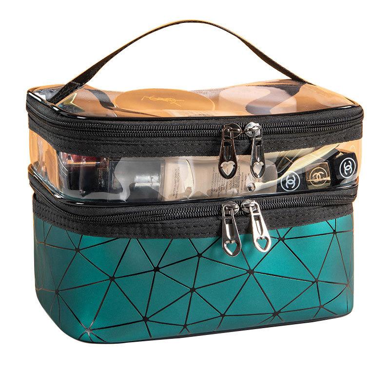 Product Introduction of Double Portable Large Capacity Makeup Bag Korean Version Ringer Travel Multifunctional Toiletry Bag Portable Storage Bag 4