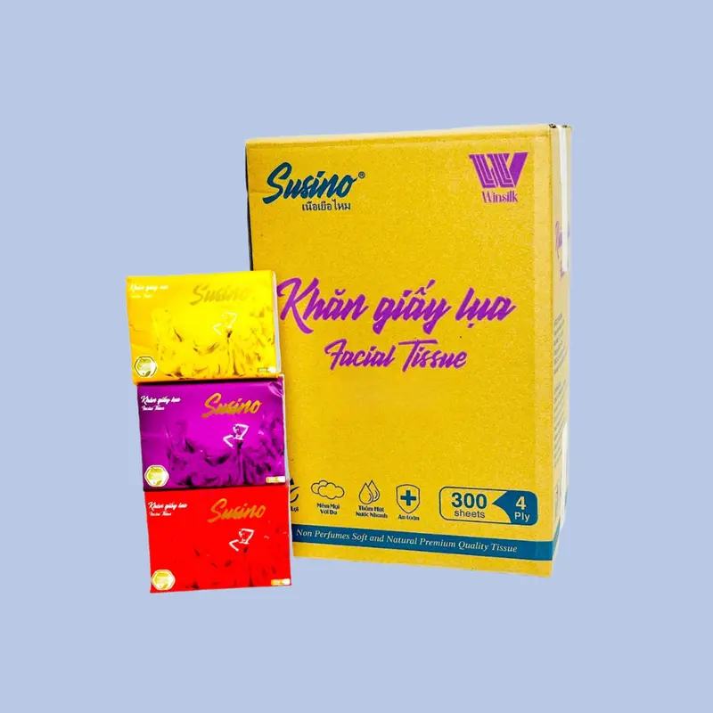 Thùng 30 gói khăn giấy Lụa cao cấp Susinoz - Giấy 4 lớp 0
