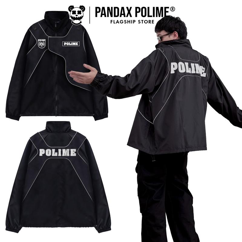 Áo khoác dù nam nữ 3 lớp Pandax polime áo gió local brand big size unisex windbreaker jacket racing from rộng Menswear Tay Dài