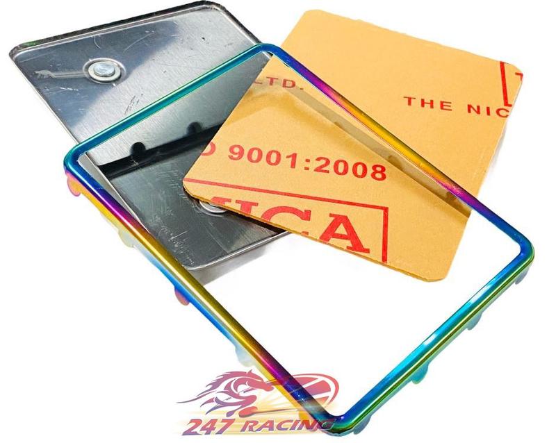 Khung Biển Số Xi Titan Full Bộ tặng MECA gắn mọi loại xe máy như hình