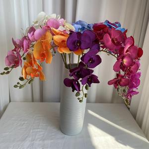 Orkid Phalaenopsis Baldu Kulit Pic, Set 8 Keping, Hiasan Dewan Perkahwinan, Hiasan Rumah, Hiasan Tengah Meja Makan Ruang Tamu, Bunga Palsu Tiruan orkid  hidup Putih Supplies bunga  telur  manik bunga  raya  gergasi  merdeka