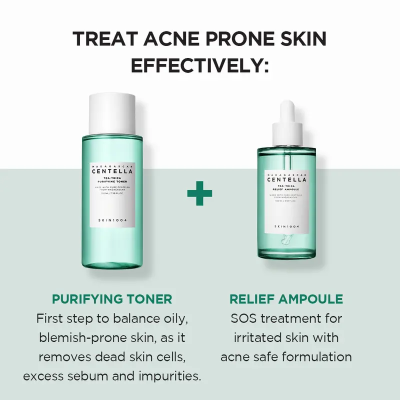 SKIN1004 Madagascar Centella Tea-Trica Purifying Toner 210ml Perawatan Wajah Berjerawat Bruntusan Berminyak Cair Muka 8