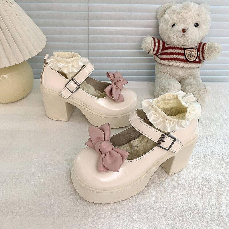 Giày Mary Jane, Phong Cách Lolita Nhật Bản Ngọt Ngào Và Ngầu, Đế Có Nơ Đế Xuồng, Giày JK, Hàng Mới Về Năm 2024, Thích Hợp Cho Mùa Hè, Phong Cách Ins 8