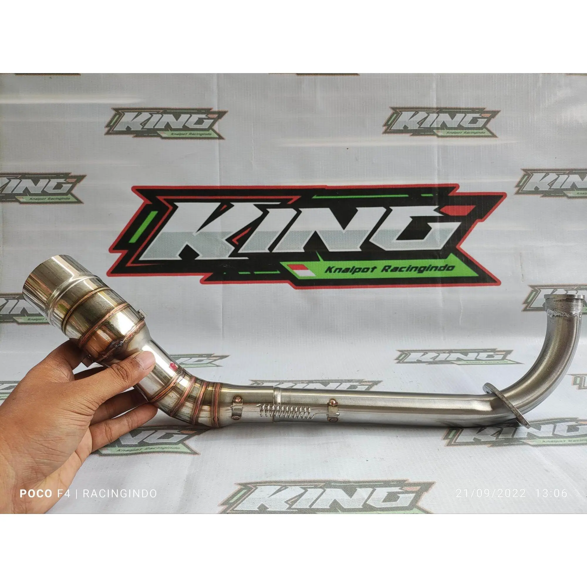 pipa leher knalpot racing not proliner rcb r9 rob 1 beat vario pcx mio nmax lama nman new aerox lexy adv mio j scopy fino x ride dll Motorcycle
