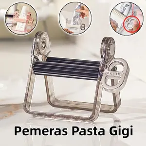 Vixplorn Klip Penjepit Odol Penghemat Pasta Gigi Toothpaste Dispenser Roll Putar Manual Alat Pemeras Pembersih Wajah Cream Tube Holder Penggulung Kosmetik