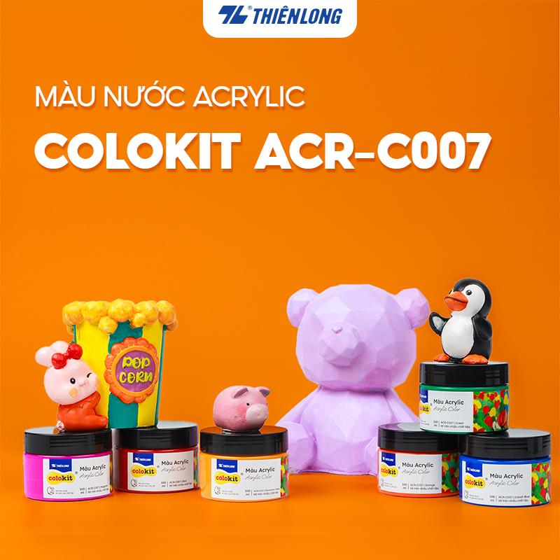 Màu nước acrylic cao cấp không phai màu dạng hũ 100ml Thiên Long Colokit ACR-C007