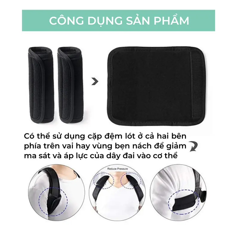 2 Miếng Đệm Vai Nách Giảm Đau & Hỗ Trợ Tập Luyện BEBECHIC 2