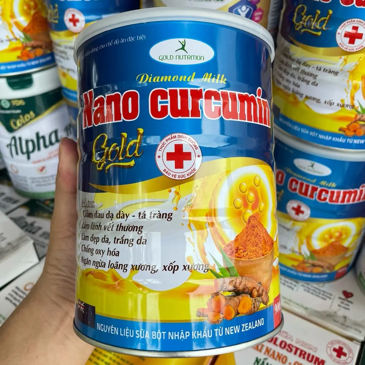 Sữa nghệ nanocurmin 900gr Lượng đường thấp