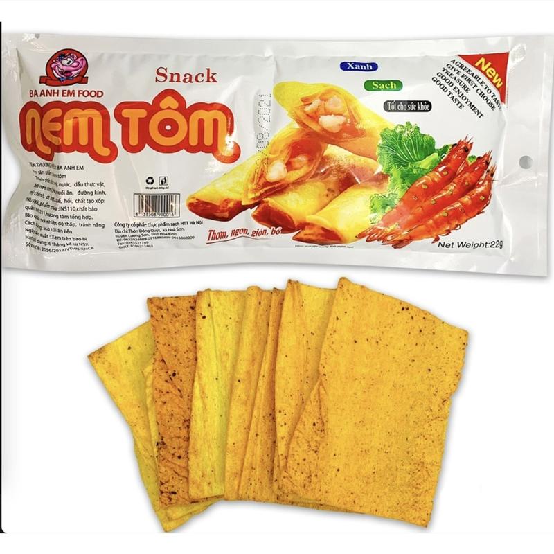  Ăn vặt cùng chann Combo 20 gói snack NEM Tôm - ăn vặt cổng trường - Food Thức Ăn 