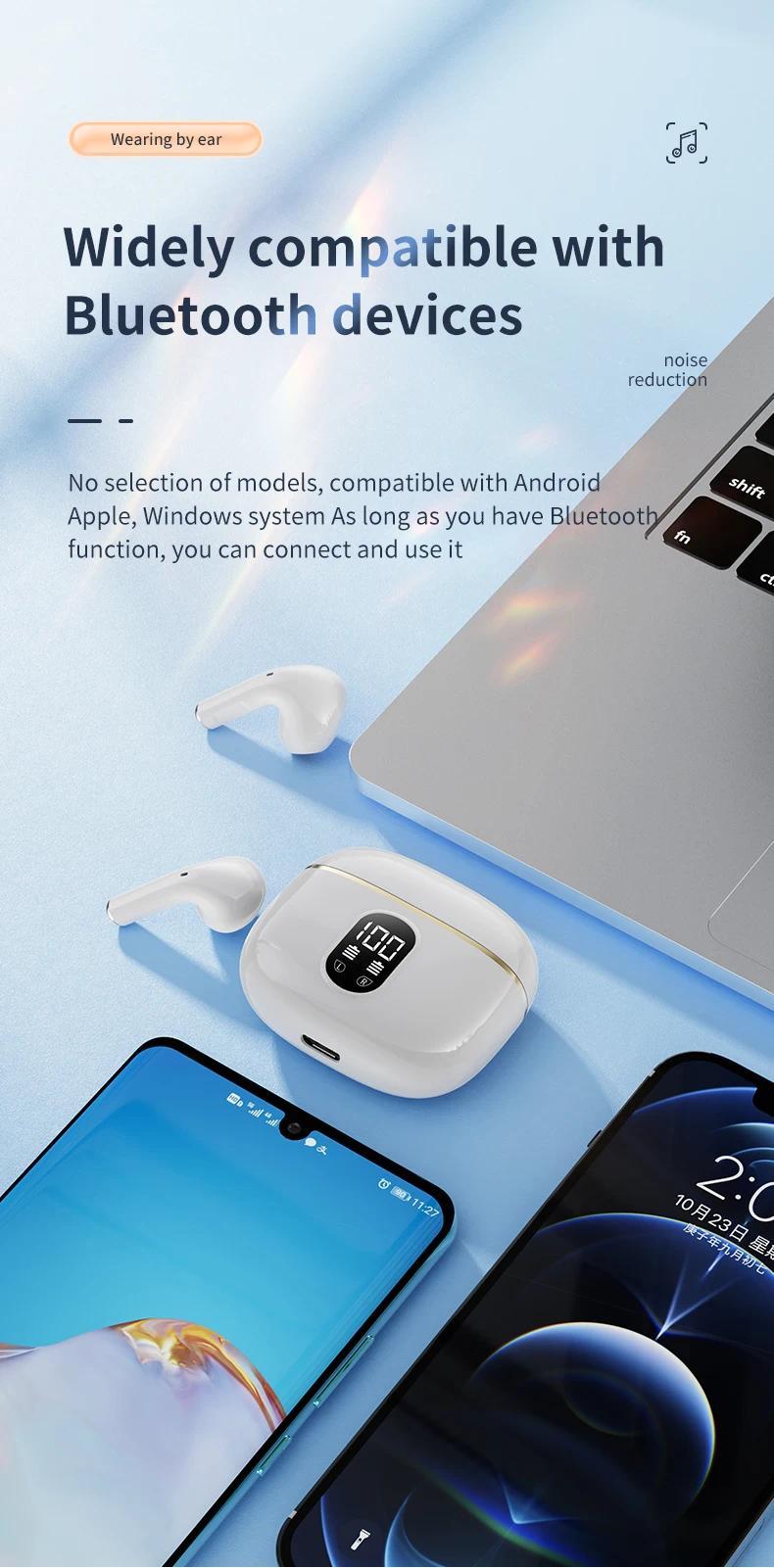 Product Introduction of X87 wireless headphones touch control gaming headsets bt5.3 earphones HiFi stereo noise reduction waterproof earbuds with mic 29