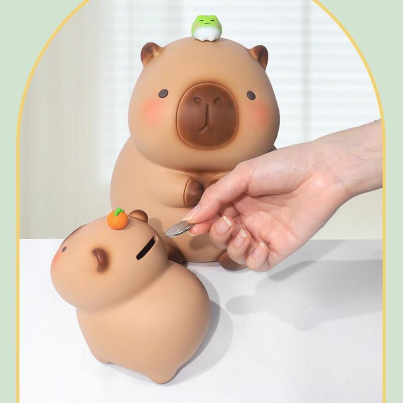 Product Introduction of Con Heo Capybara, Thiết Kế Hoạt Hình Dễ Thương, Đồ Thủ Công Để Bàn, Con Lợn Guinea, Đồ Trang Trí Nhà Cửa, Tiết Kiệm Tiền Mặt Dung Tích Lớn, Hàng Mới Về 11