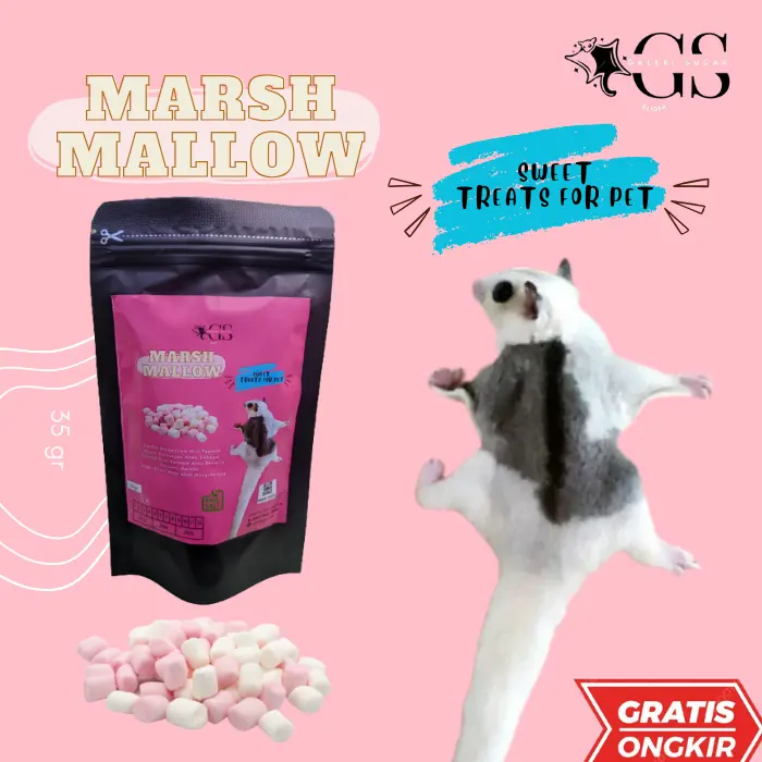 Mini Marshmallow Marshmellow snack favorit sugar glider termurah 35gr