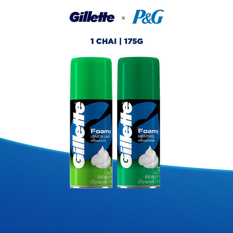 Bọt cạo râu GILLETTE Hương Chanh/ Bạc Hà 50-175g