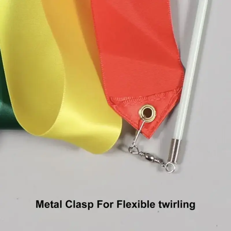 Ribbon stick 2m pita senam ritmik dengan Tongkat twirling Tongkat Tari Sutra Pita Balet Senam Ritmik 5