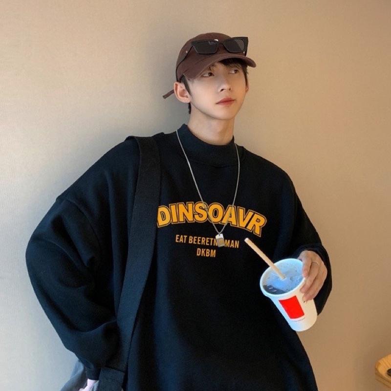 ÁO SWEATER NỈ UNISEX DINSOAVR CHẤT VẢI NỈ POLY DÀY DẶN Menswear Nam Hoodie