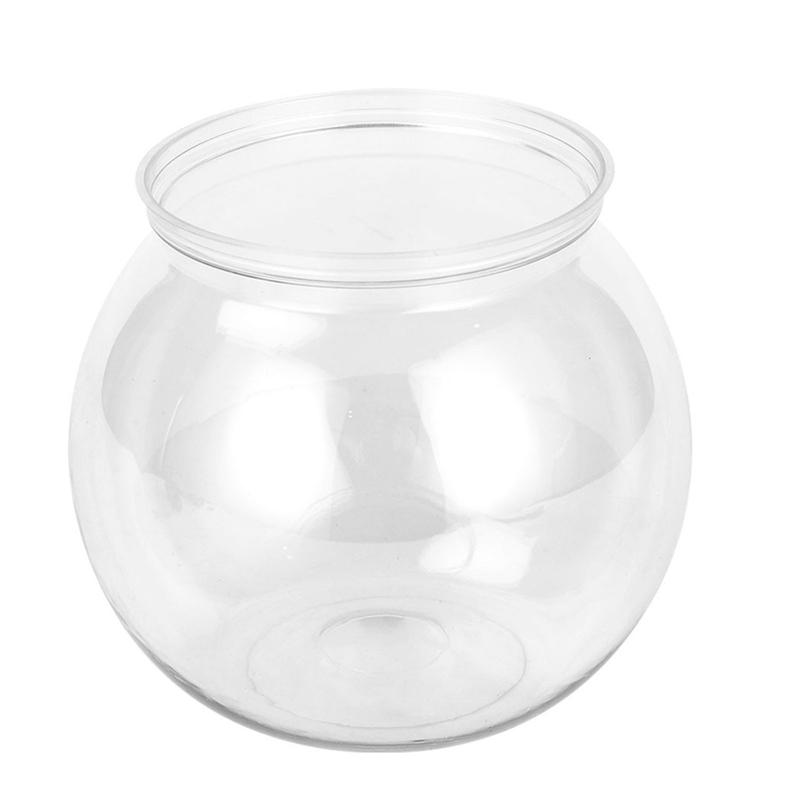 Plastics Round Aquarium Unbreakable Crystal-Clear Fish Bowls for Small Fish 4 Sizes Vases for Candy Ornament Holder 0