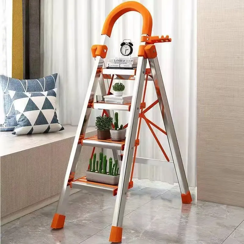 Thang Gấp Gọn 4 5 6 Bậc Ameca Khung Thang Chữ A Nhập Khẩu 1.5M 2M Thang Inox 304 Nhôm Ghế Gia Đìn 2