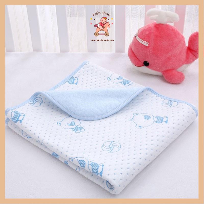 Thảm lót - Miếng lót chống thấm 4 lớp 2 mặt bông cho bé sơ sinh, Lót chống thấm mềm mịn an toàn cho bé Kiến Baby Store Voi