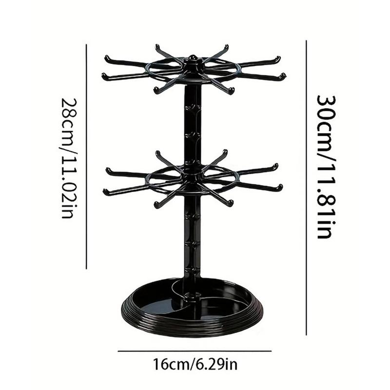Jewelry Display Rack, 2-layer Rotatable Desktop Jewelry Display Stand, Home Organizer for Necklace, Earrings, Bracelet 1