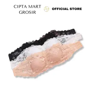 (BRA08) Kemben Bra Wanita / Bra premium invisible bra tanpa tali pundak Renda Bh