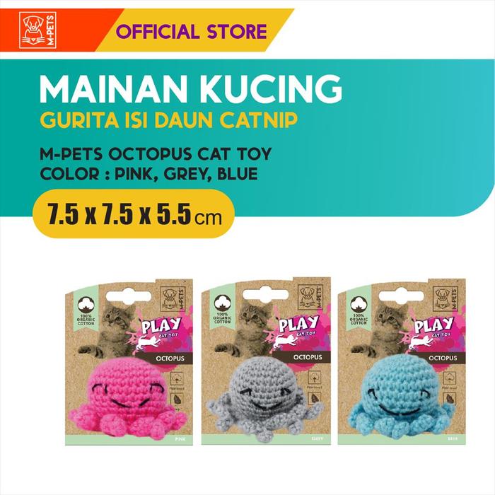 Gambar M-Pets Octopus Catnip Cat Toy / Boneka Hewan Mainan Kucing -  Boneka Hewan Mainan Kucing dari M-Pets Volk Pets Indonesia Kota Tangerang Tokopedia
