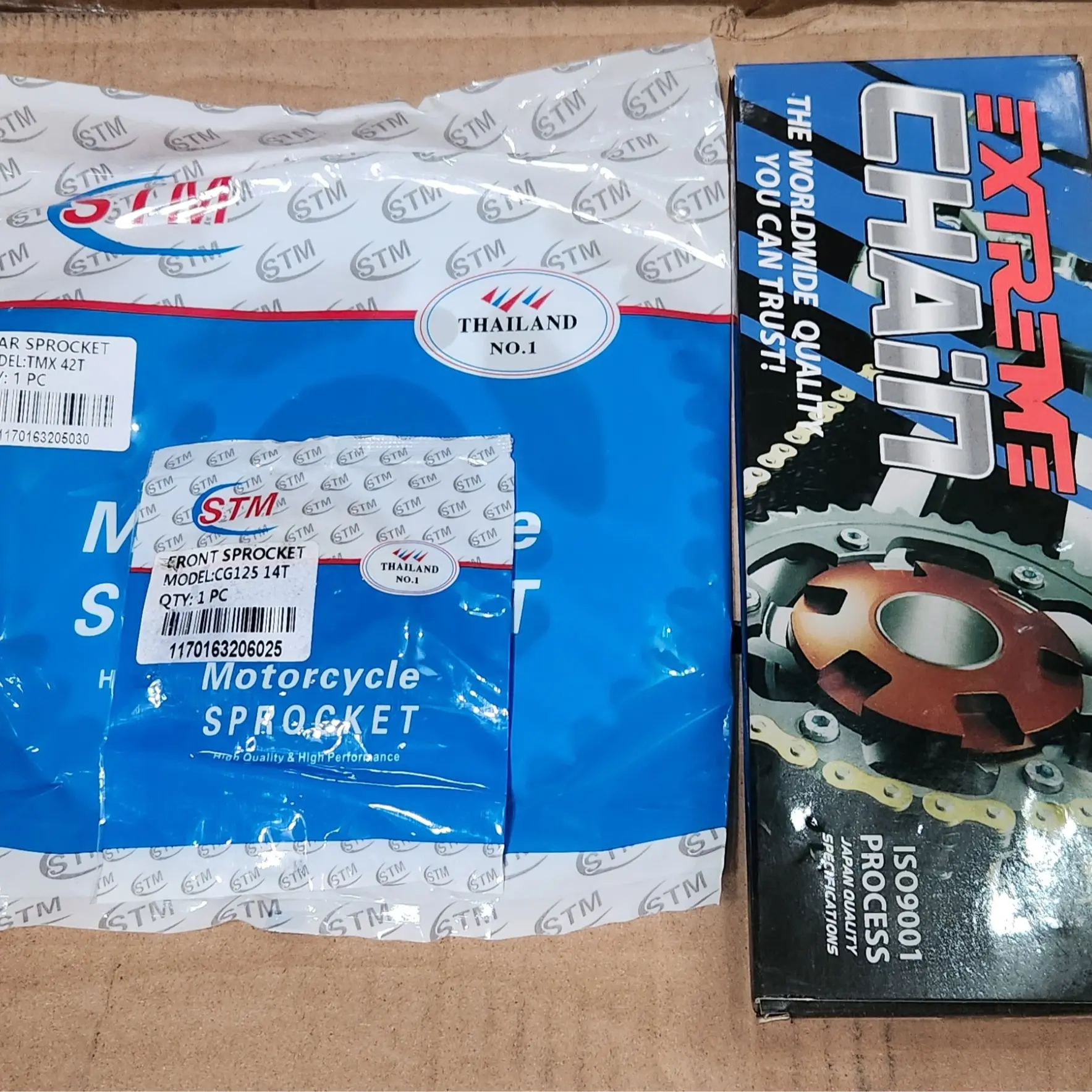 Chain and Sprocket Set TMX125 TMX Supremo Rusi TC125/150 (de tangke ...