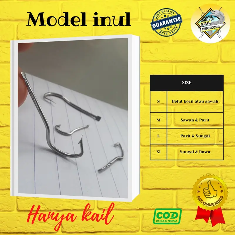 Kail pancing urek belut sidat model inuL (Hanya kail tanpa tali) Jig 0