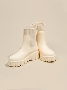 Fashionable Solid Color Rain Boots for Women, Boots for Fall 2024, Casual Waterproof Non-slip Outdoor Rain Boots, Female All-match Trendy Shoes for Daily Wear