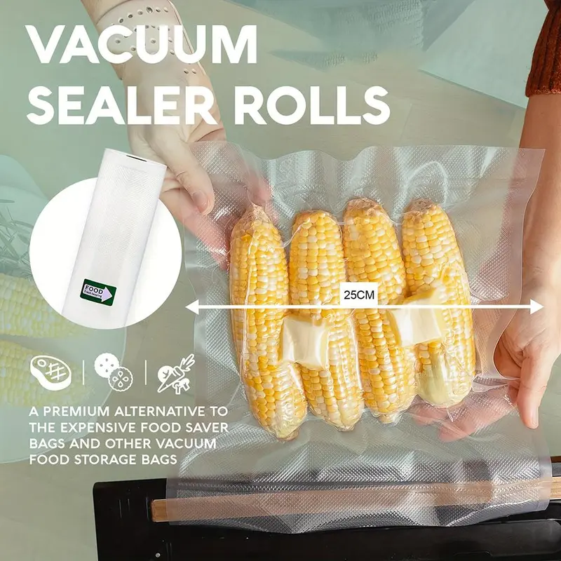 Food Vacuum Sealer Bag, 1 Roll Multi-size Food Vacuum Sealer Bags, Vacuum Storage Bag for Food Fresh Long Keeping, Home Kitchen Supplies, Kitchen Accessories 8