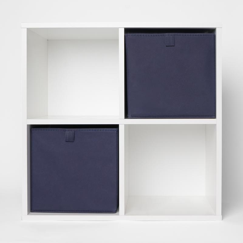 OHS Foldable Fabric Storage Boxes Collapsible Square Cube Organiser Multi Pack 3