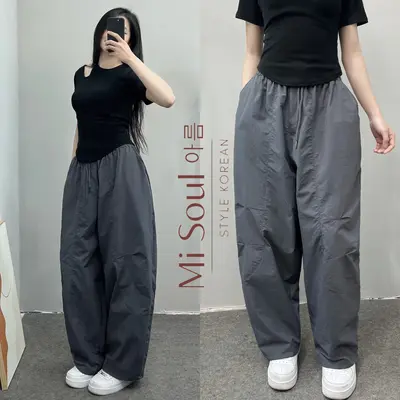 Quần Harem Parachute Pants BigSize MiSoul,Quần Gió Nhăn 2 túi Dáng ...