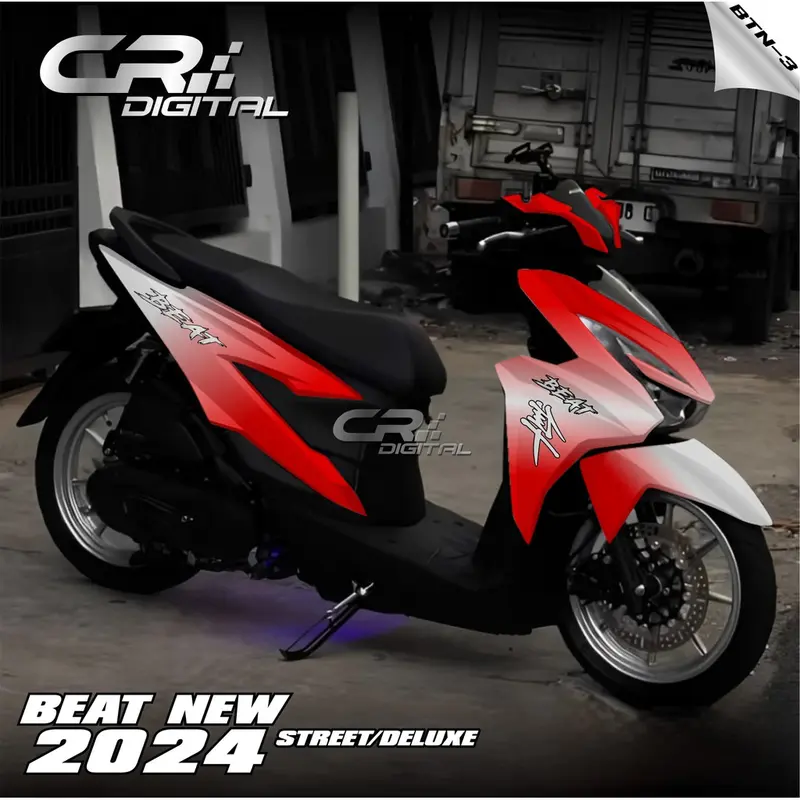 STIKER KEREN TERBARU Decal Sticker Honda Beat DELUXE 2024 COD FULL BODY NEW 4