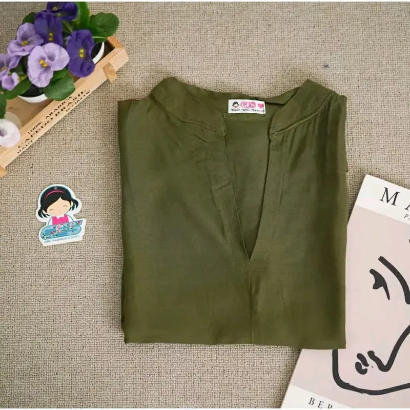 DARCY VNECK OVERSIZE SHIRT BAHAN KATUN RAYON DIAMOND 6