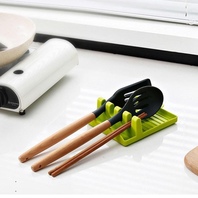 Spatula Rack, 1 Count Multi-function Pot Lid Holder Rack, Kitchen Storage Organizer 4