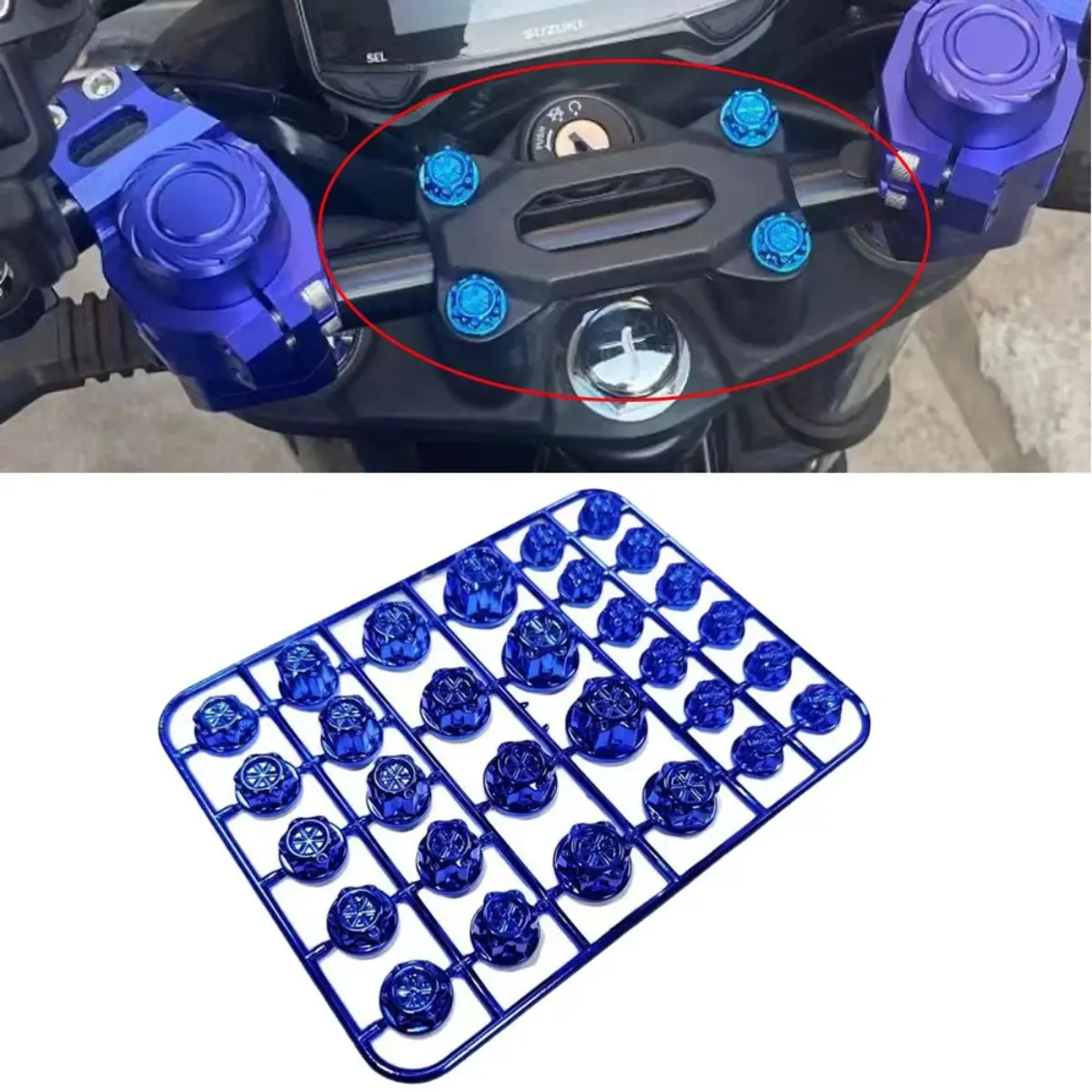 Motorcycle Modification Accessories Screw Cap Cover Head Body Decorative Engine Nut Bolt Caps for Yamaha Kawasaki Honda