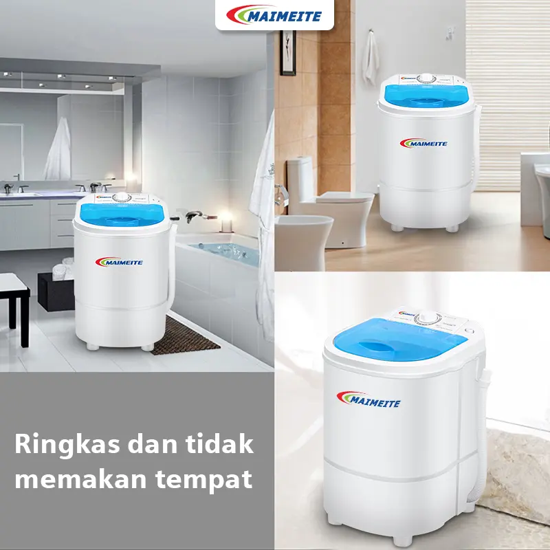 MAIMEITE Mini Washing Machine Mesin Cuci Mini Hemet Energi 4.5KG 6