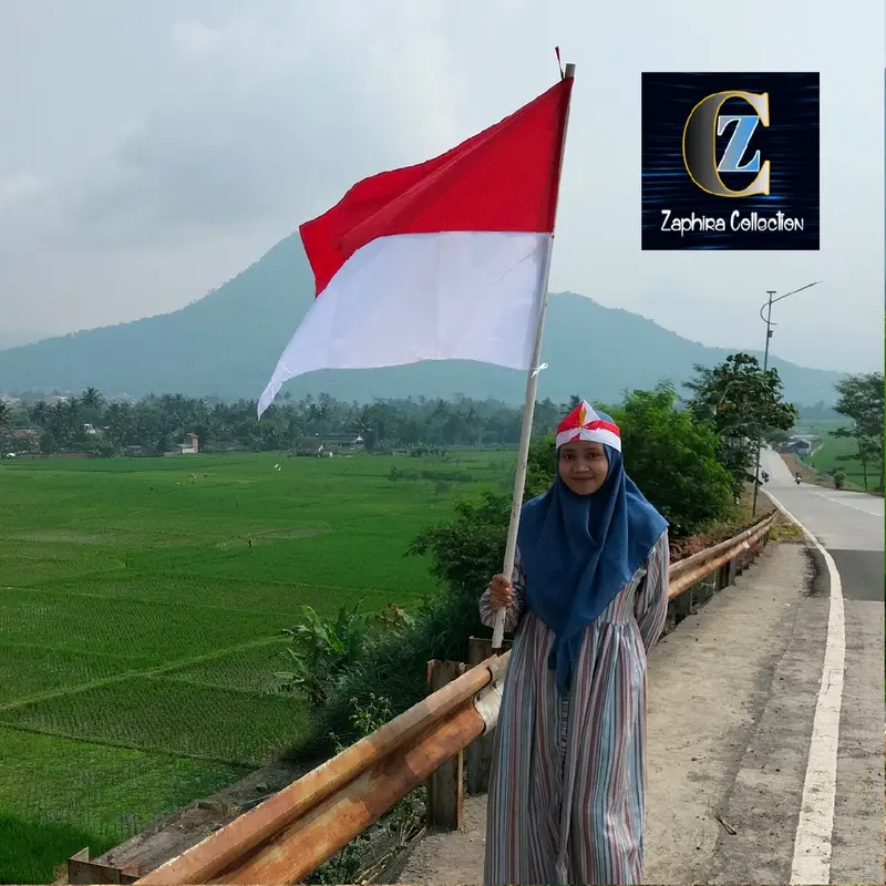 bendera merah putih ukuran 120×80 bendera rumah pakai  Tali 1