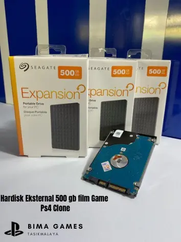 Harddisk Eksternal 500GB For PC PS4 Clone Film Game Terlaris