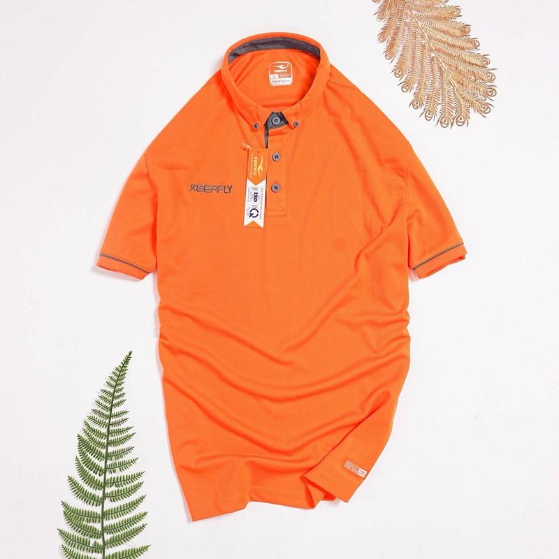 Áo thun Polo nam One chính hãng Keep Fly có cổ - Vải thun lạnh cao cấp -Nhiều màu sắc đen phối cổ boho aop olotron 1