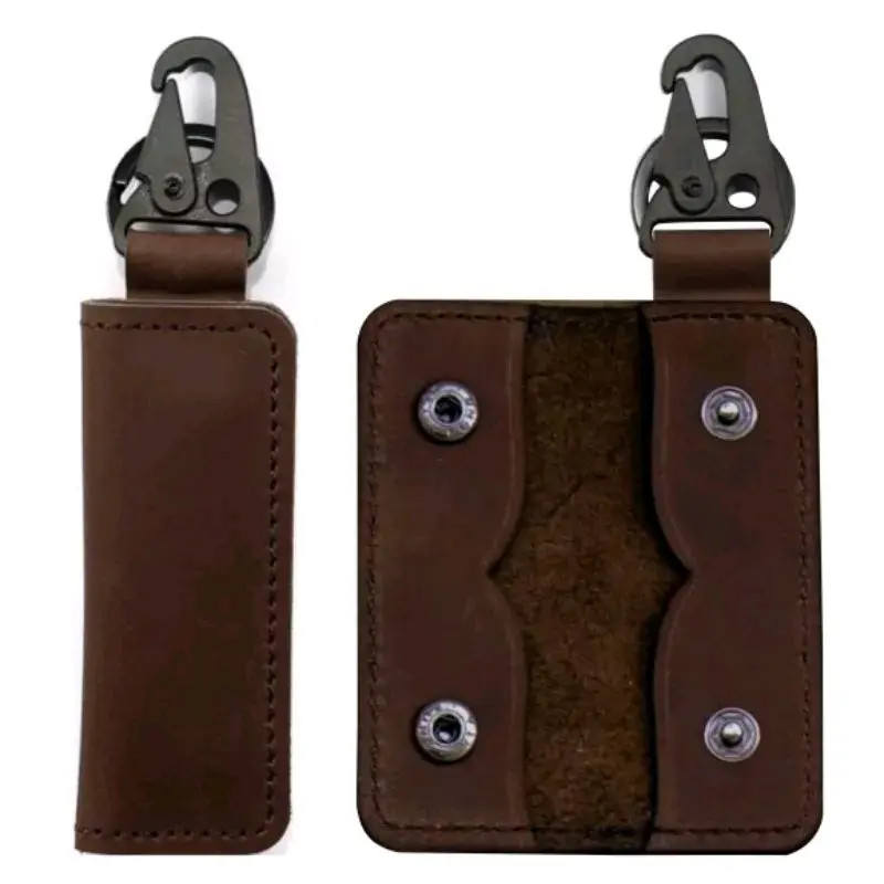Gantungan Kunci Dompet STNK Motor Mobil Minimalis AG001 - Kulit Sintetis Premium Import - Pink, Keychain, Elegan 3