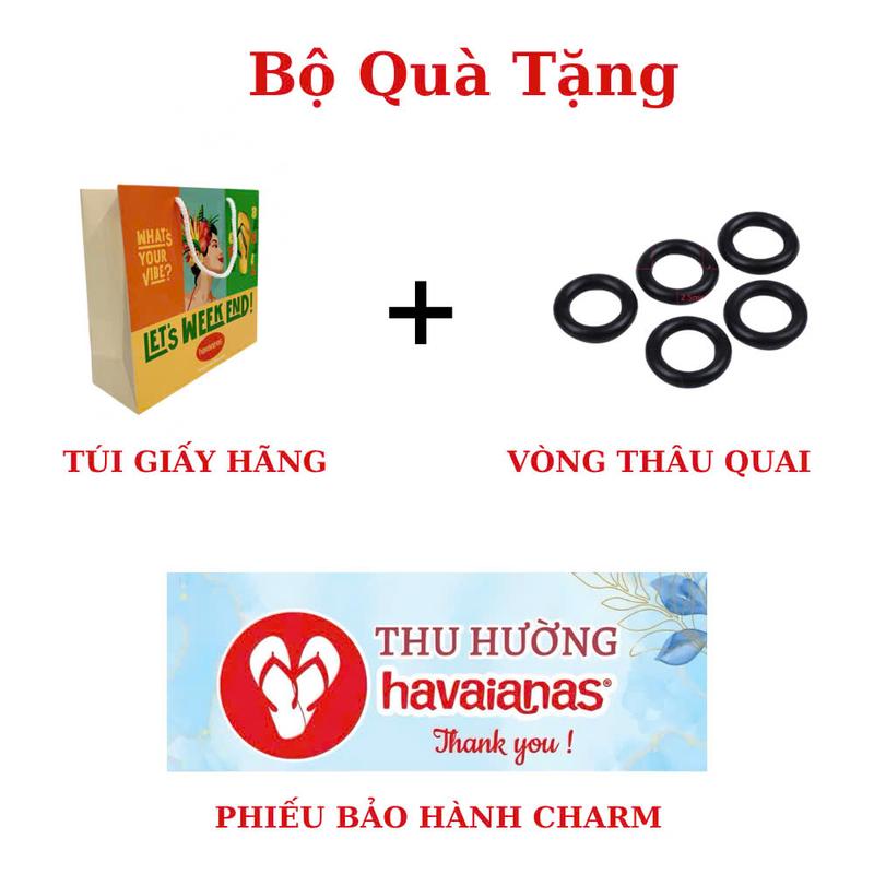 Dép  Havaianas Nữ Slim Gắn Kèm Charm Mickey Milk - Từ Brazil - Cao su non tự nhiên, chống trơn trượt - Thu Hường Havai 7