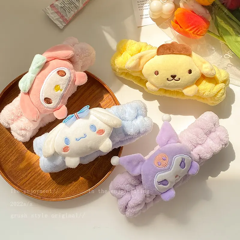 Plush Hair Band Three-Dimensional Cartoon Doll Hair Band Face Washing Bandeau Cute Girl Heart